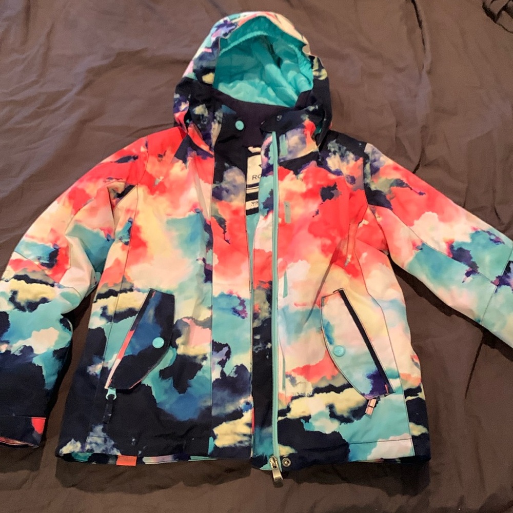 Roxy watercolor print snowboard/ski jacket size M